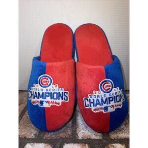 Chicago Cubs 2016 World Series Champions Embroidered Slippers - Size 9-10